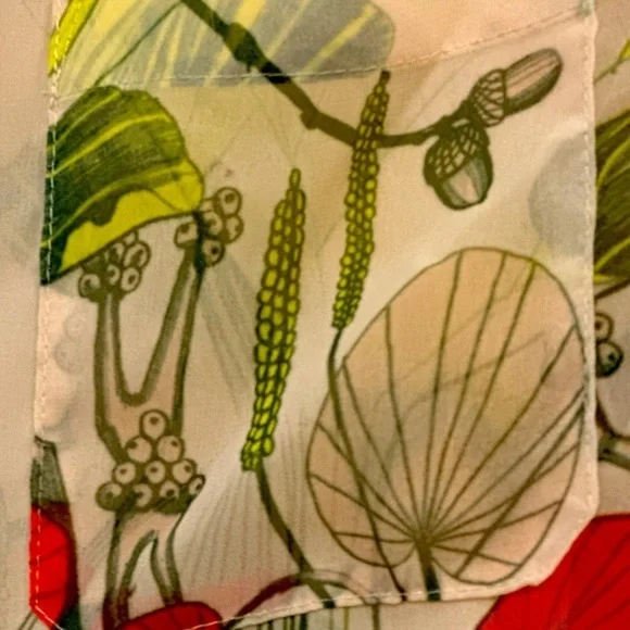 H&M conscious collection sheer botanical print blouse - Picture 2 of 5